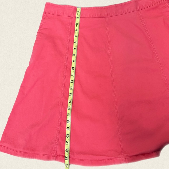 L.L. Bean Cotton A-Line Pink/Coral Skirt. - Picture 4 of 8
